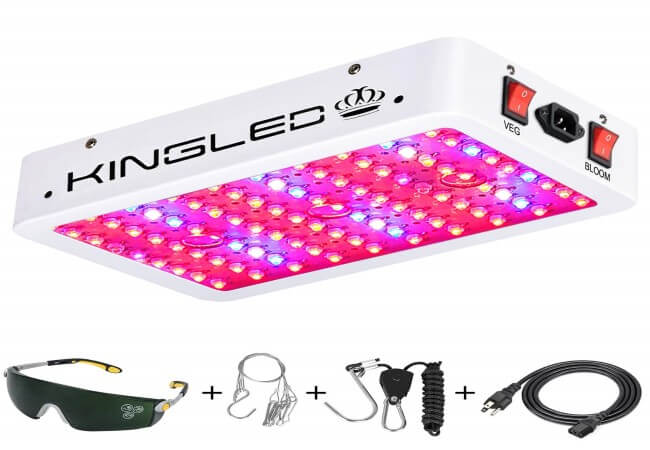 King Plus 1000w LED Grow Light Double Chips Full Spectrum with UV&IR for Greenhouse Indoor Plant Veg and Flower