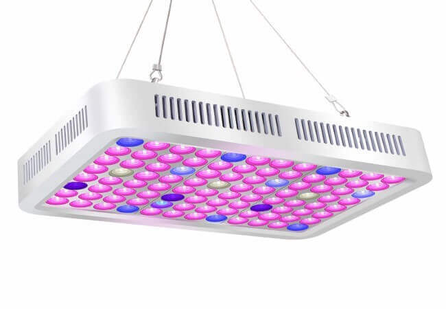 Roleadro LED Grow Light, Reflector-Series 600W Plant Light Dual-Chip with ON Off Switch and Daisy Chain, Red Bule Full Spectrum Grow Light for Indoor Plants
