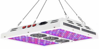 VIPARSPECTRA PAR600 600W 12-Band LED Grow Light - 3-Switches Full Spectrum for Indoor Plants Veg and Flower