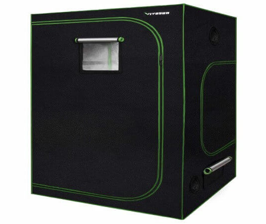 VIVOSUN 48x48x80 Mylar Hydroponic Grow Tent with Observation Window and Floor Tray for Indoor Plant Growing 4 x4