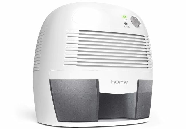 hOmeLabs Small Space Dehumidifier with Auto Shut-Off - Quietly Extracts Moisture to Reduce Odor and Allergies from Mold and Mildew - Compact and Portable